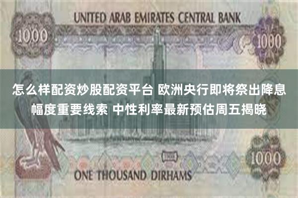 怎么样配资炒股配资平台 欧洲央行即将祭出降息幅度重要线索 中性利率最新预估周五揭晓