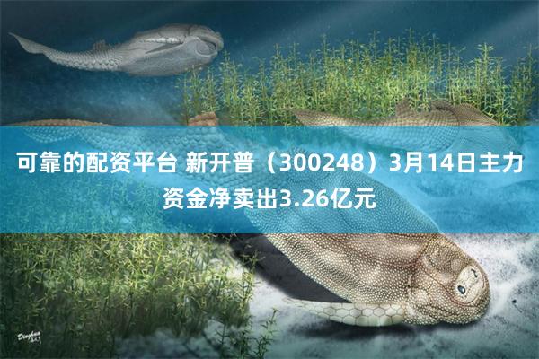 可靠的配资平台 新开普（300248）3月14日主力资金净卖出3.26亿元