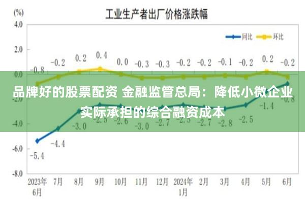 品牌好的股票配资 金融监管总局：降低小微企业实际承担的综合融资成本