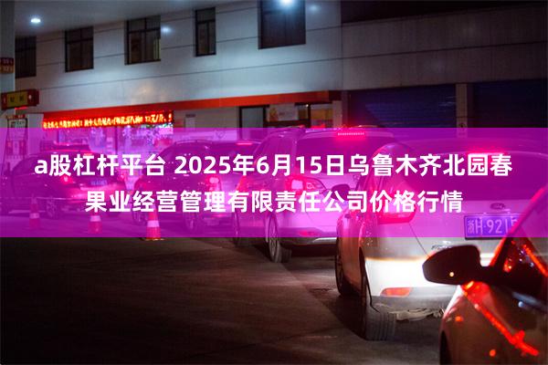 a股杠杆平台 2025年6月15日乌鲁木齐北园春果业经营管理有限责任公司价格行情