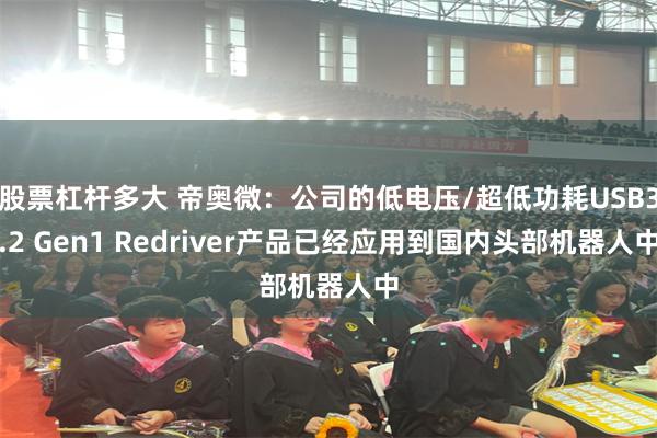 股票杠杆多大 帝奥微：公司的低电压/超低功耗USB3.2 Gen1 Redriver产品已经应用到国内头部机器人中